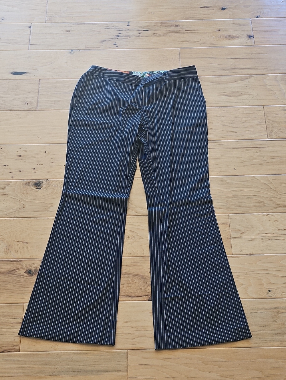 Paul Smith Black Pinstripe Flared Pants